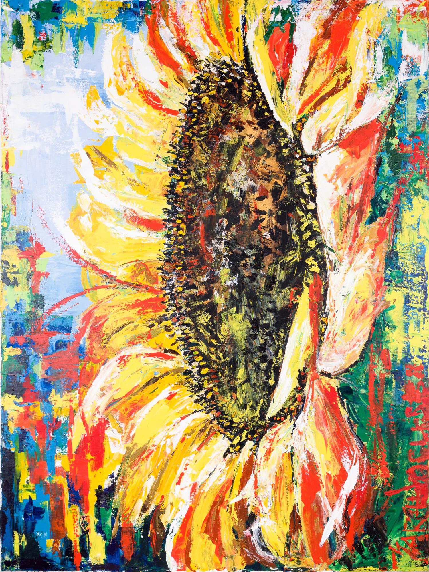 Sunflower — [36" x 48"] Acrylic on canvas
